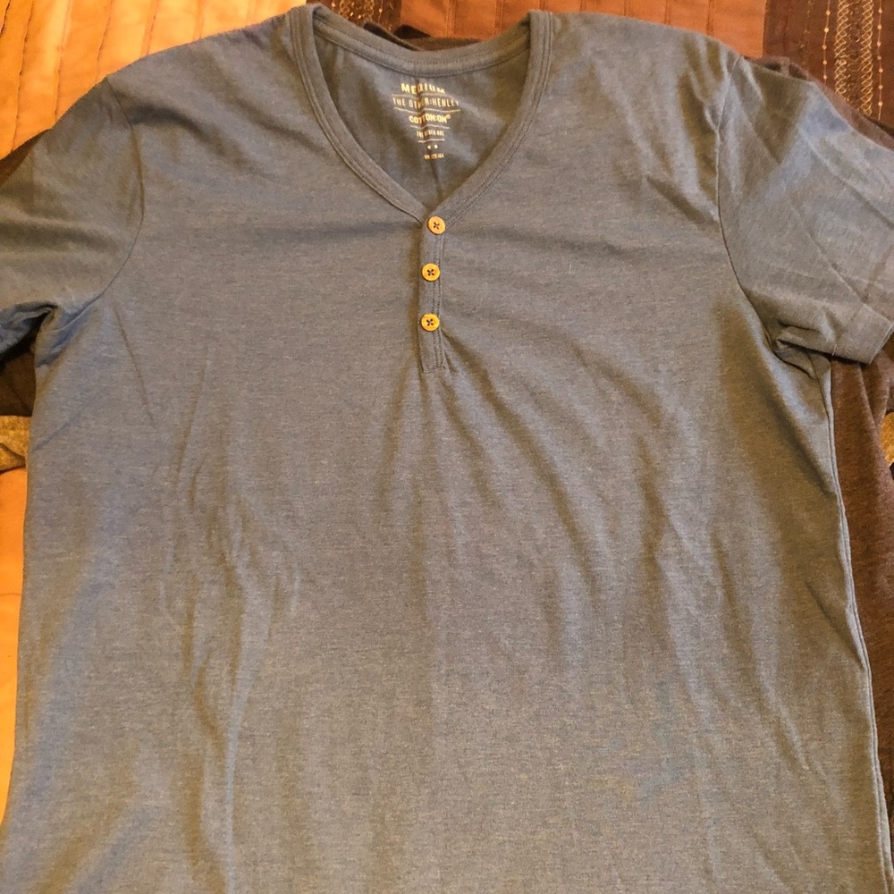 Cotton on, light blue Henley shirt